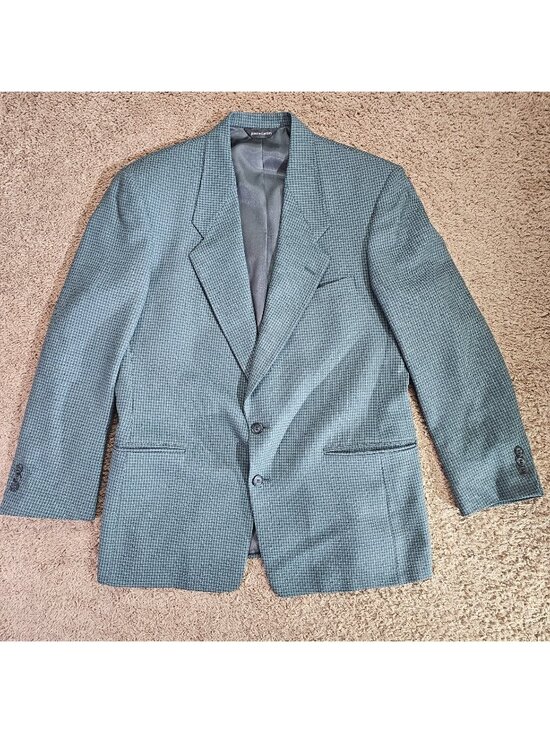 Pierre Cardin Other - Vintage Pierre Cardin Wool Blazer Jacket Mens 42R Green Gray Man in Wool 80s
